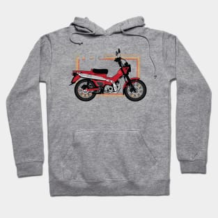 Ride honda trail 125 red Hoodie